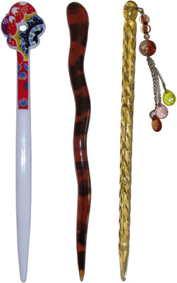 

GUJRAT Combo of Multi Color Juda Sticks Bun Stick(Multicolor)