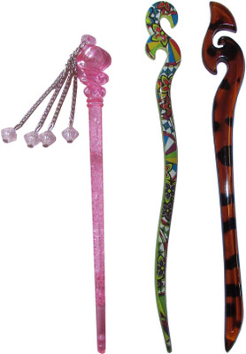 

GRAVY Combo of Multi Color Juda Sticks Bun Stick(Multicolor)