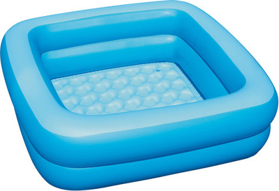 

DealBindaas Bestway Inflatable Summer Set Pool Baby Tub 2.10 Feet | Age 2-5 Years | Easy-To-Use Drain Valve | Summer Toy | Square Shape| 2 Rings Outer | Indoor Outdoor | 34 H 10 Inches | Blue Inflatable Pool(Blue)