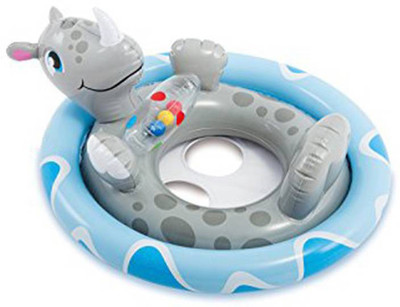 

BE YOU OWN LABEL Inflatable SEE ME SIT POO RIDER RHINO STYLE FLOATING POOL FOR KIDS Inflatable Pool Accessory(Multicolor)