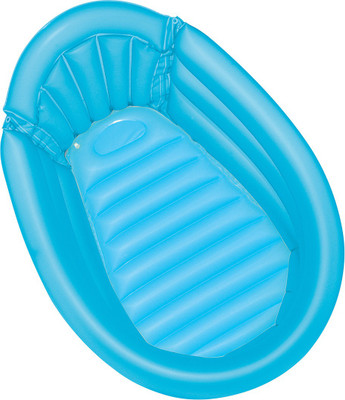 

DealBindaas Bestway Inflatable Kiddie Pool 2.7 Feet | Age 0-2 Years | Easy To Store | Summer Toy | Three Ring Outer | Indoor Outdoor | 31X20X13 Inches | Inflatable Floor Inflatable Pool(Blue)
