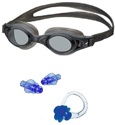 

Venom BLACK COLOR GOGGLES WITH EAR & NOSE PLUG Swimming Kit