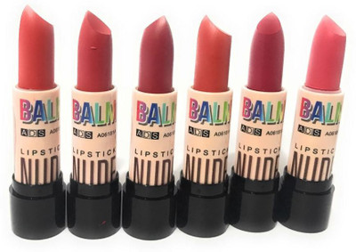 

ADS Waterproof Balm Lipstick(Set Of-6)6181 Multicolour(Multicolour, 3.5 g)