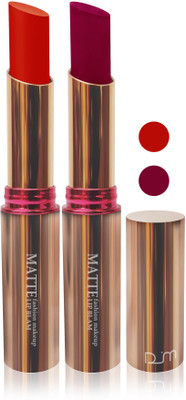 

FEMINA09 cosmetics makeup velvet matte Enriched with Vitamin E lipstick fashion collection combo set of 2 color(maroon red, 10 g)