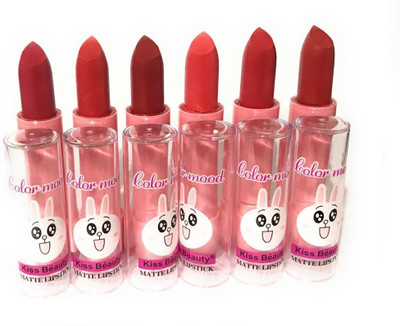 

Kiss Beauty Color Mood Matte Lipstick(Set Of-6)(Multicolour, 3.5 g)