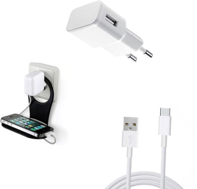 DAKRON Wall Charger Accessory Combo for Micromax Dual 5(White)
