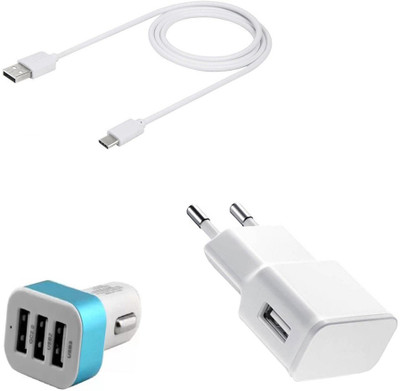 DAKRON Wall Charger Accessory Combo for Asus ZenFone 3(White)