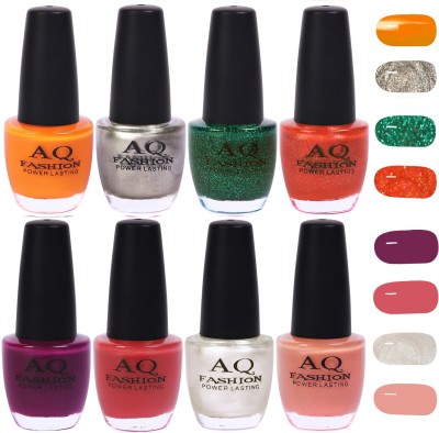 

AQ Fashion Gorgeous Shade Nail Polish Set 1032 Multicolor(Pack of 8)