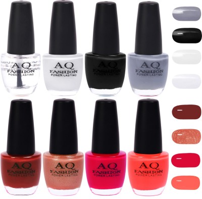 

AQ Fashion Gorgeous Shade Nail Polish Set 1010 Multicolor(Pack of 8)