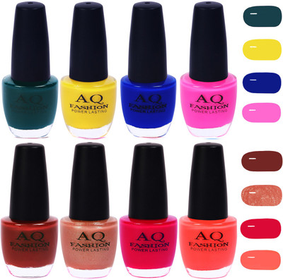 

AQ Fashion Gorgeous Shade Nail Polish Set 1037 Multicolor(Pack of 8)