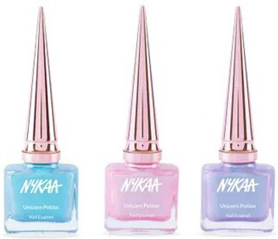 

Nykaa Unicorn Potion Nail Enamel - Mystical Mermaid (237), Pink Pony (238), Frosted Fairy (239)) (9 + 9 + 9 ml) Pink Pony, Mystical Mermaid, Frosted Fairy(Pack of 3)