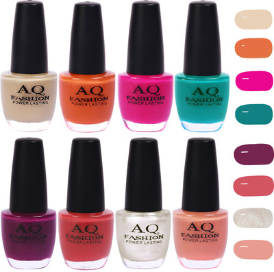 

AQ Fashion Gorgeous Shade Nail Polish Set 1006 Multicolor(Pack of 8)