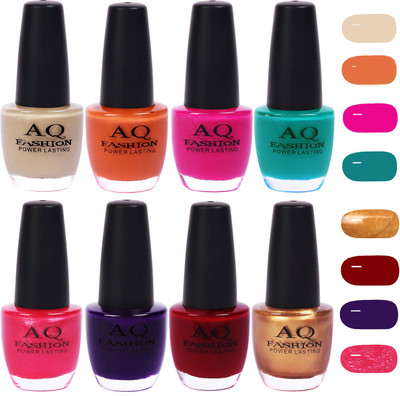 

AQ Fashion Gorgeous Shade Nail Polish Set 1007 Multicolor(Pack of 8)