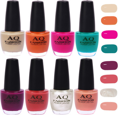 

AQ Fashion Gorgeous Shade Nail Polish Set 1036 Multicolor(Pack of 8)