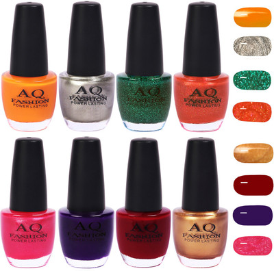 

AQ Fashion Gorgeous Shade Nail Polish Set 1008 Multicolor(Pack of 8)