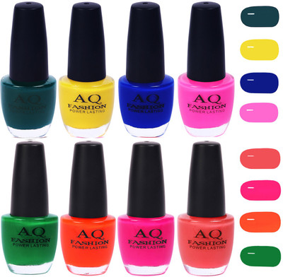

AQ Fashion Gorgeous Shade Nail Polish Set 1029 Multicolor(Pack of 8)