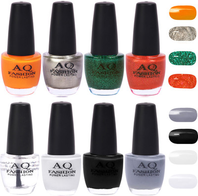 

AQ Fashion Gorgeous Shade Nail Polish Set 1039 Multicolor(Pack of 8)