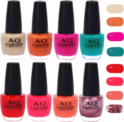 

AQ Fashion Gorgeous Shade Nail Polish Set 1014 Multicolor(Pack of 8)