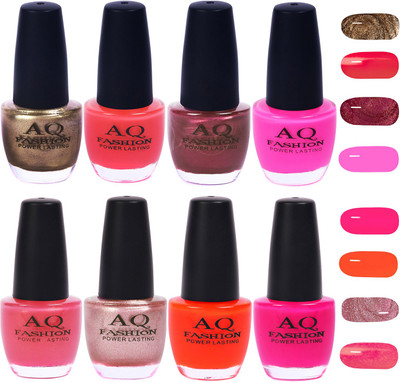 

AQ Fashion Gorgeous Shade Nail Polish Set 1001 Multicolor(Pack of 8)