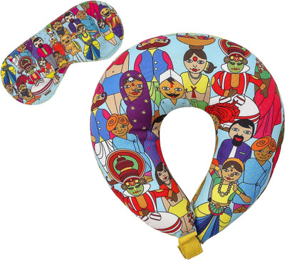 

Intelligent Idiots faces of india Printed Neck Pillow & Eye Shade(Multicolor)