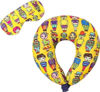 

Intelligent Idiots doddle Printed Neck Pillow & Eye Shade(Multicolor)
