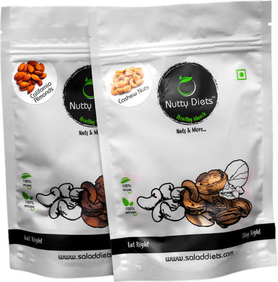 

Nutty Diets Almonds & Cashew Combo (250G X200G) Almonds(450 g, Pouch)