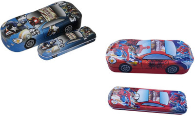 

Benison India avengers spiderman Themed spiderman, avengers Art Metal Pencil Boxes(Set of 2, Blue, Red)