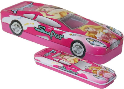 

IndusBay Princess Cartoon Theme Art Metal Pencil Box(Set of 1, Pink)