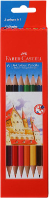 

Faber-Castell 6 Bi Colour Pencils Pencil(Assorted)
