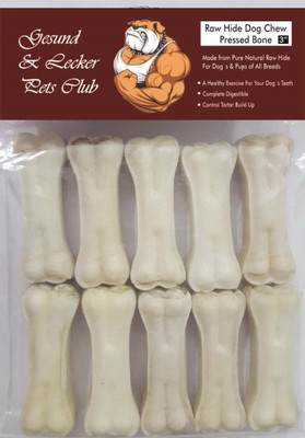 

Gesund & Lecker Pressed Bone (3inch x 10 pcs) Beef Dog Chew(360 g, Pack of 10)