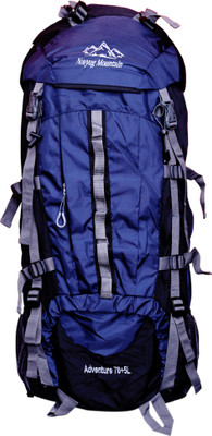 

Navyug Mountain 75L Hiking Backpack / Rucksack bags Navy Blue With Rain Cover Rucksack (SKU2) Rucksack - 75(Blue)