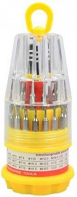 

Jackly 31in1 Ratchet Screwdriver Set (Pack of 31) Ratchet Screwdriver Set(Pack of 31), Yellow