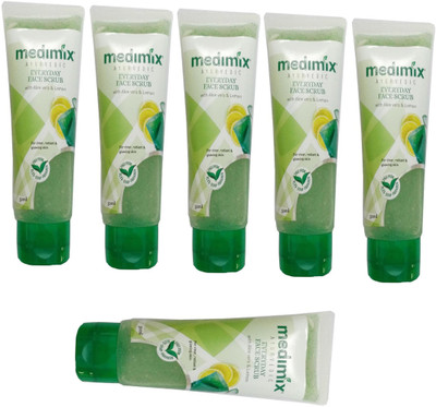 MEDIMIX AYURVEDIC EVERYDAY FACE SCRUB WITH ALOE VERA & LEMON FOR CLEAR RADIANT & GLOWING SKIN Scrub(50 ml)
