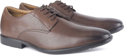 

Clarks Gosworth Walk Walnut Leather Lace Up For Men(Brown