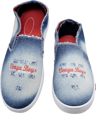 

FOOTSTAIR Canvas Shoes For Men(Blue, White