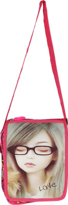 

BEST SHOP Girls Pink Satin Sling Bag