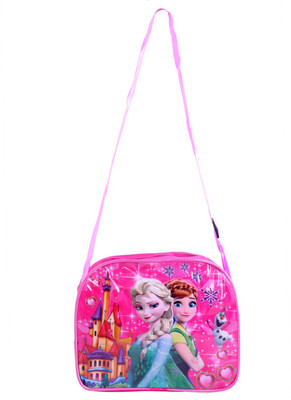 

BEST SHOP Girls Casual Pink Canvas Sling Bag
