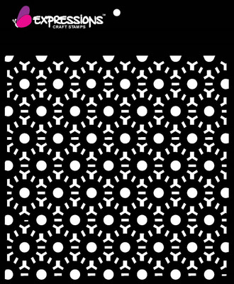 

Expressions Craft Stamps Geary Circle EST6051 Hand made Design Stencil(Pack of 1, Art stencil)