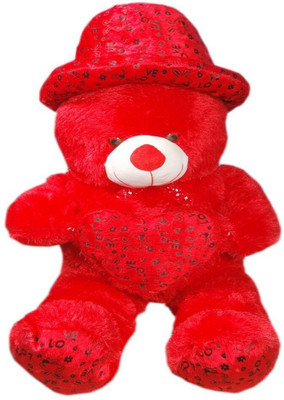MSFI Kid's Teddy Bear Stuffed Plush Toy (Red)_3 feet - 92 cm(Red)