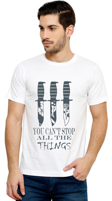 Grand Bear Printed Men Round Neck Black T-Shirt