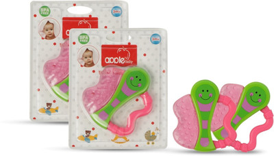 Apple Baby Baby Butterfly Teether - pink Teether(Pink)