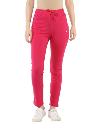 MODEVE Solid Women Orange Track Pants 