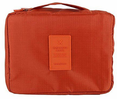 

Desi soch Portable Cosmetic Makeup Lingerie Toiletry Travel Bag With Handle Travel Toiletry Kit(Maroon)