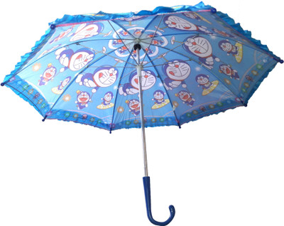 

NPRC Stylish Cartoon Character Printed Protection Folding Waterproof For Kids Umbrella(White, Blue)