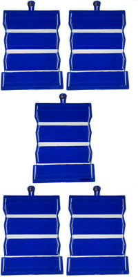 

Afrose Set of 5 velvet Ear ring Folder Vanity case ring storage travelling Box Vanity Box(Blue)
