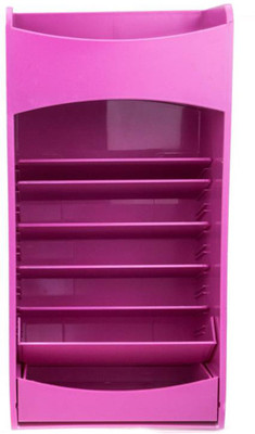 

Insasta 1Pc Women Cosmetic Storage Organizer For Nail Polish, Lipstick Stand, Brushes, Rack Holder-Pink Lipstick Stand Vanity Box(Pink)