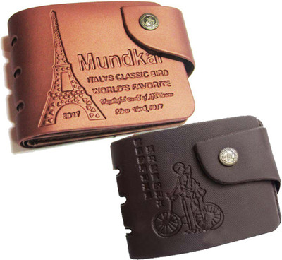 

Peacock Mundkar Men Tan, Black Fabric Wallet(5 Card Slots), Black;tan