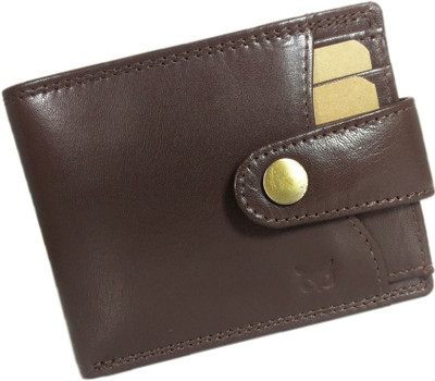 

WISE OWL Men Brown Genuine Leather Wallet(7 Card Slots)