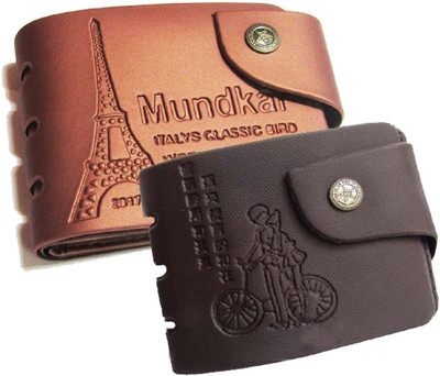 

Peacock Mundkar Men Tan, Black Fabric Wallet(5 Card Slots), Black;tan
