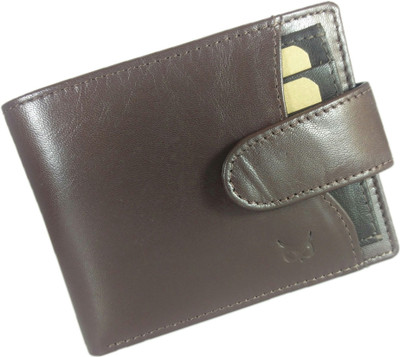 

WISE OWL Men Brown Genuine Leather Wallet(7 Card Slots), Brown/coffee brown